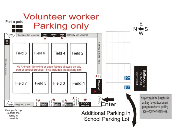 2018 Field and Parking Map